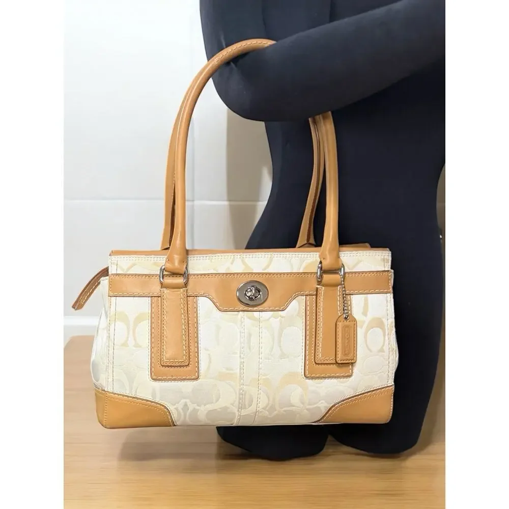 Y2K Coach 11818 Madeline Optic Signature Satchel & Fold Over Wallet